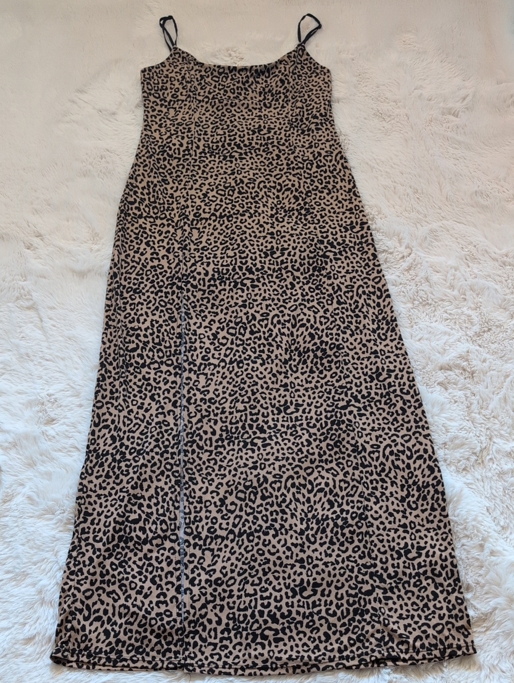 7 Day Wknd Leopard Print Slip Maxi Dress Dress